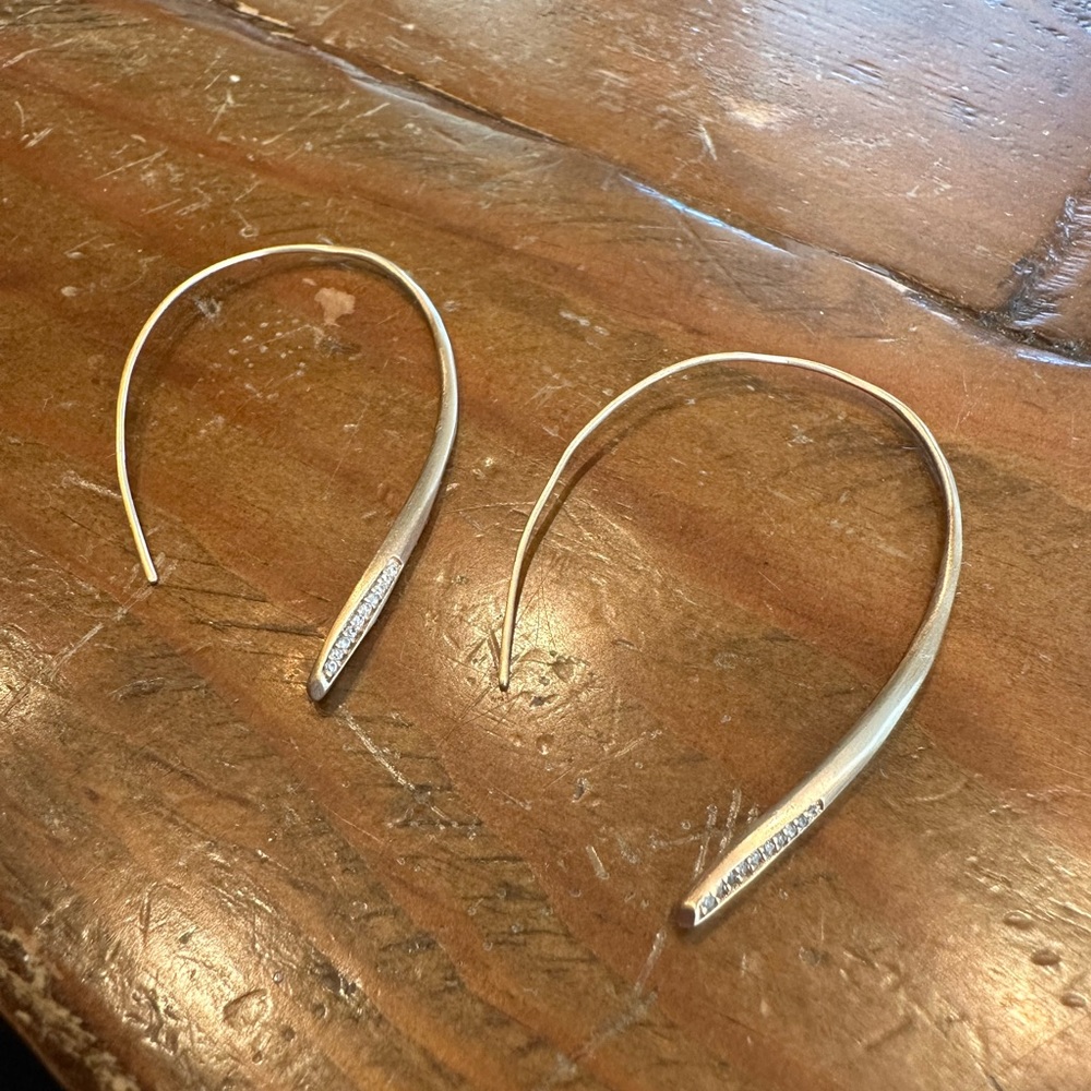 Kendra Scott Rose Gold Earrings with crystal jewel stones